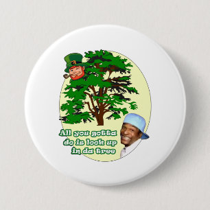 Tree Leprechaun 7.5 Cm Round Badge