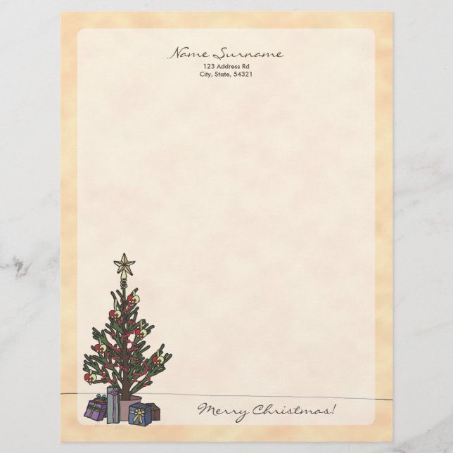 Tree, letterhead (Front)