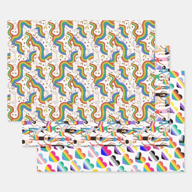 Tree LGBTQ+ Design   Wrapping Paper Sheet (Set)