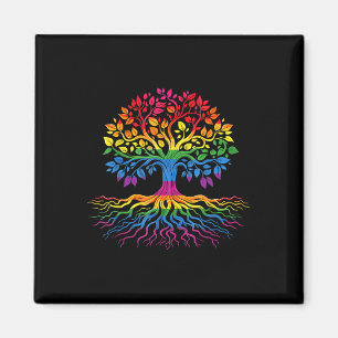 Tree Life Rainbow Lgbt Cool Gay Pride Flag Ally Magnet