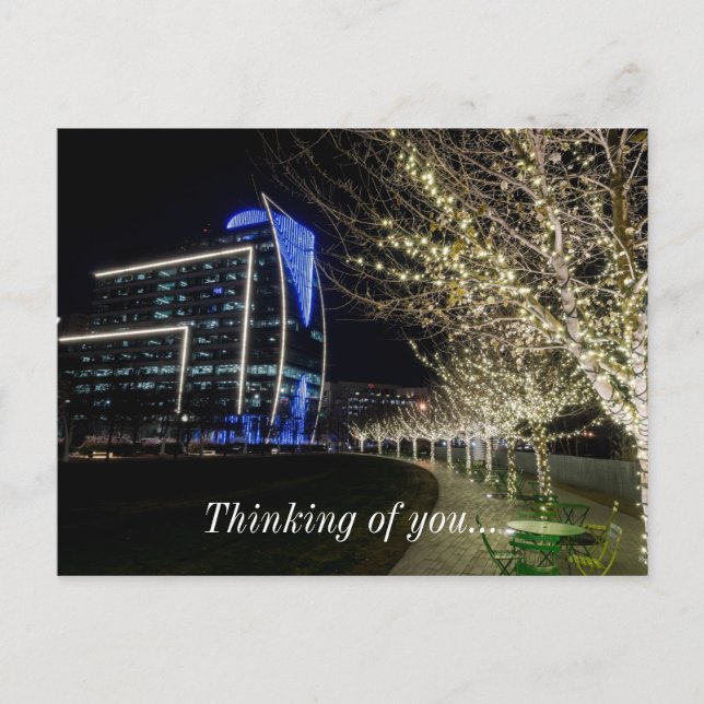 Tree Lights At Klyde Warren Park Postcard (Front)