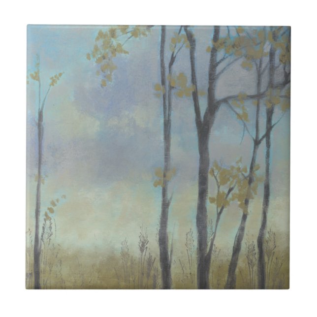 Tree-Lined Wheat Grass I Ceramic Tile (Front)