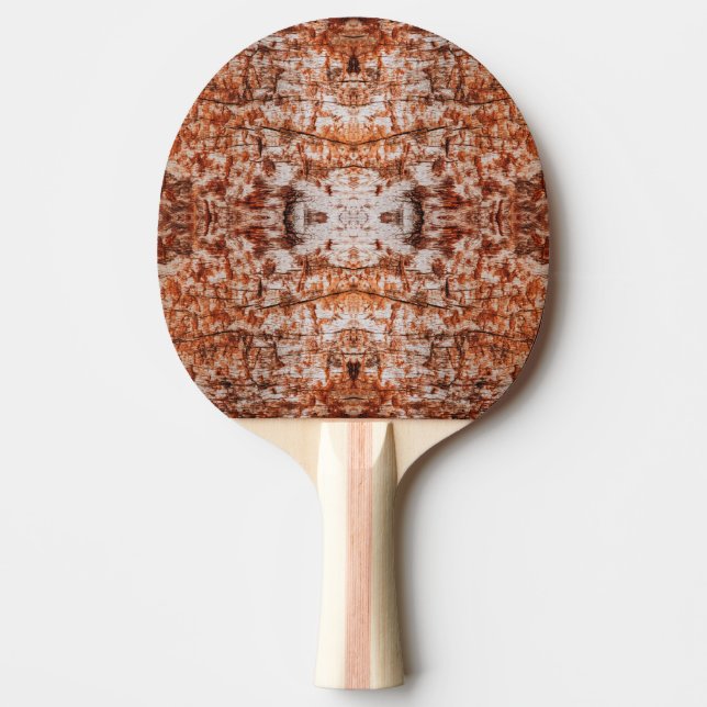 Tree Log Cutaway Photo Mixed Media Repeat Pattern Ping Pong Paddle (Front)