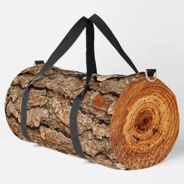 Tree Log  Duffle Bag (Left Corner)