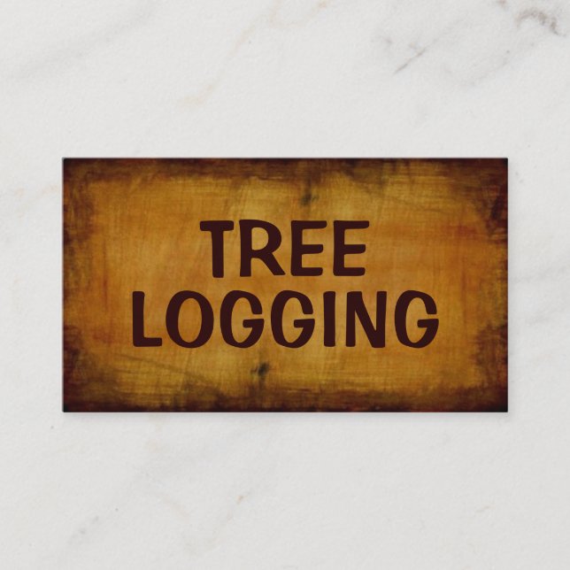 Tree Logging Antique Business Card (Front)