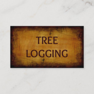 Tree Logging Antique Business Card