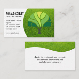 Tree Logo Lawn Business Card