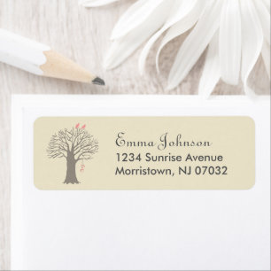 Tree Love Birds Custom Return Address Label