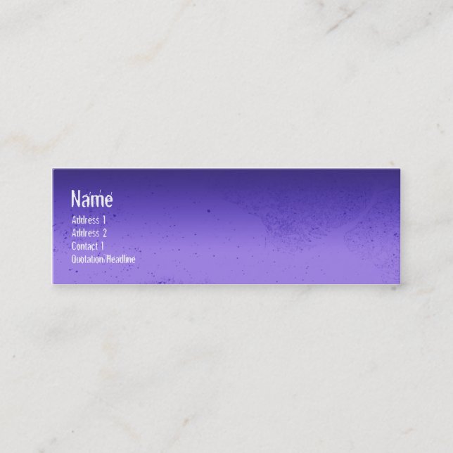 TREE LOVE blue 2 Mini Business Card (Front)