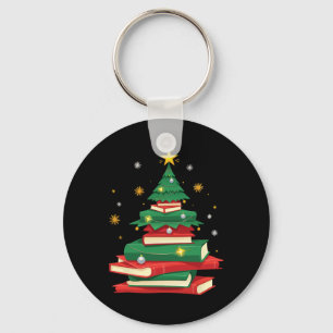 Tree Love Reading Books Librarian Men Women Funny  Key Ring