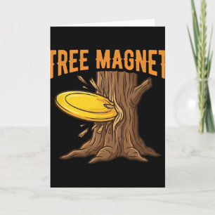 Tree Magnet Disc Golf Enthusiast Frisbee Sport Card