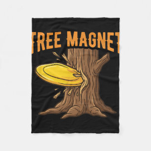 Tree Magnet Disc Golf Enthusiast Frisbee Sport Fleece Blanket