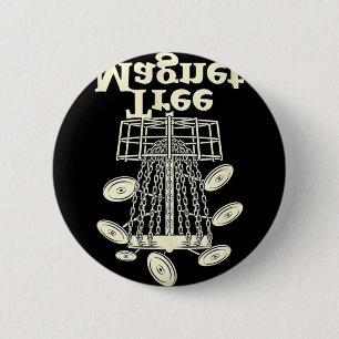 Tree Magnet Disc Golf Humour  6 Cm Round Badge