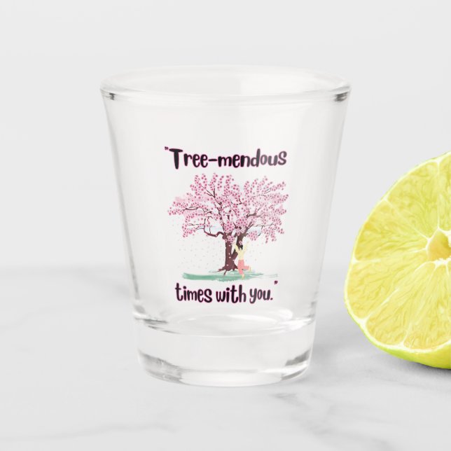 TREE MENDUS QUOTE SHOT GLASS (Front)