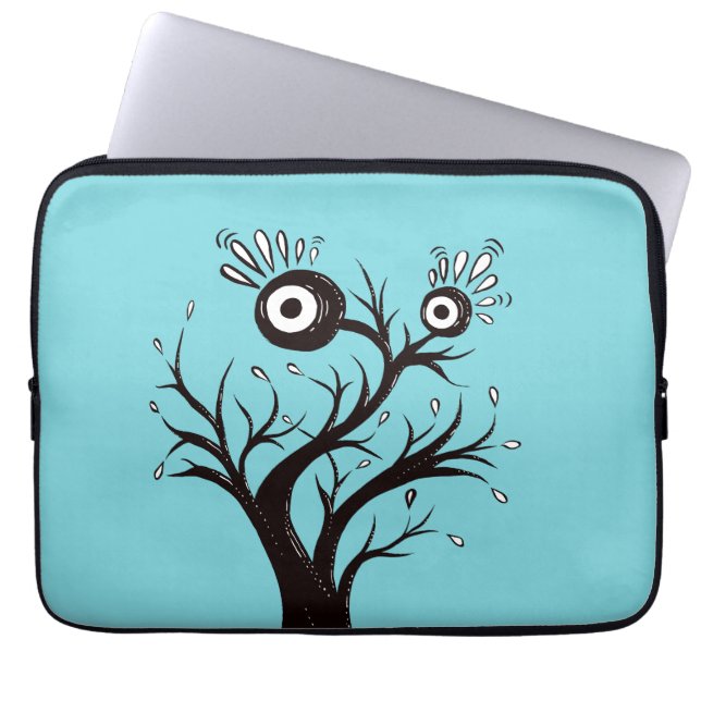 Tree Monster Weird Ink Drawing Laptop Sleeve (Front)