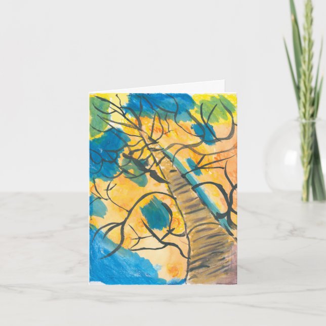 Tree multicolored card (Front)