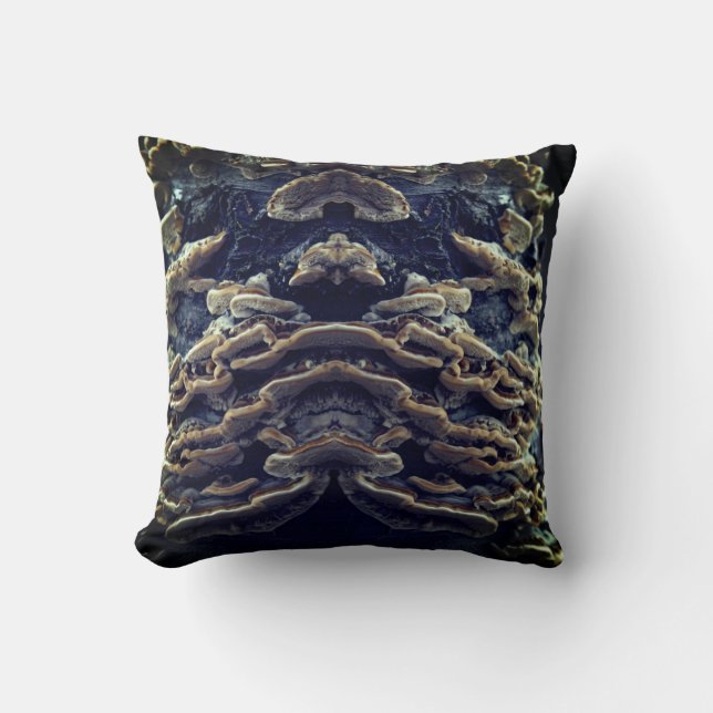 Tree Mushrooms Photo Throw Cushion (Front)