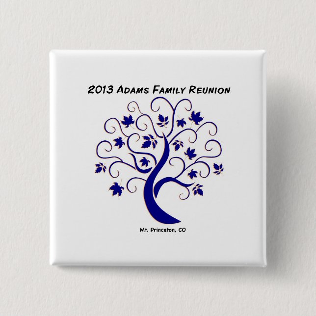 Tree name tag 15 cm square badge (Front)