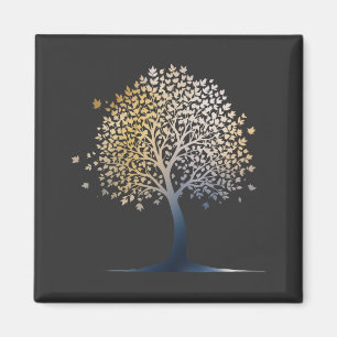Tree Nature Environment Life Silhouette Style Magnet