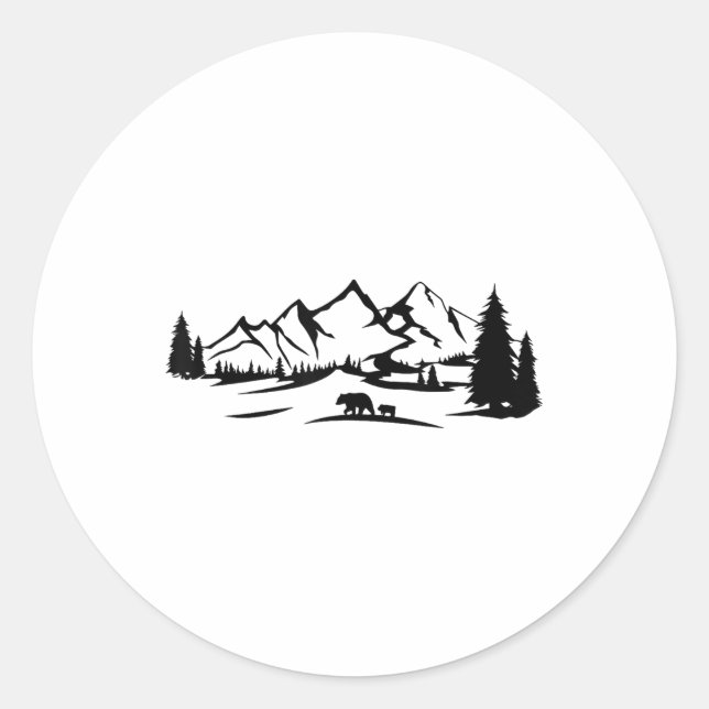 Tree Nature Trees Forest Environmental Protection  Classic Round Sticker (Front)