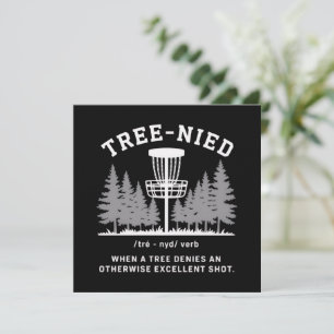 Tree Nied Disc Golf Funny Stupid Tree-nied Invitation