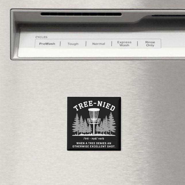 Tree Nied Disc Golf Funny Stupid Tree-nied  Magnet (In Situ (Dishwasher))