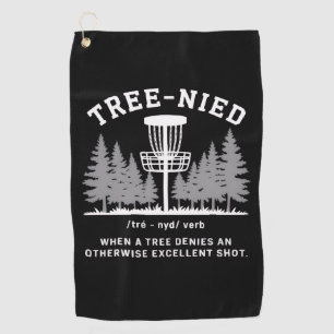 Tree Nied Disc Golf Funny Stupid Tree-nied Towel