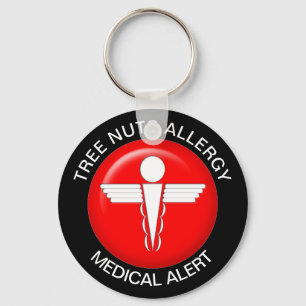 Tree Nuts Allergy Key Chain