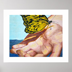 Tree Nymph on Hand Poster