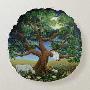 Tree of Dreams 1994 Round Cushion