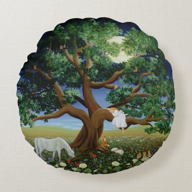 Tree of Dreams 1994 Round Cushion (Front)
