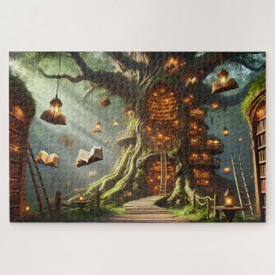 Tree of Endless Tales Books & Magic Library Jigsaw Puzzle
