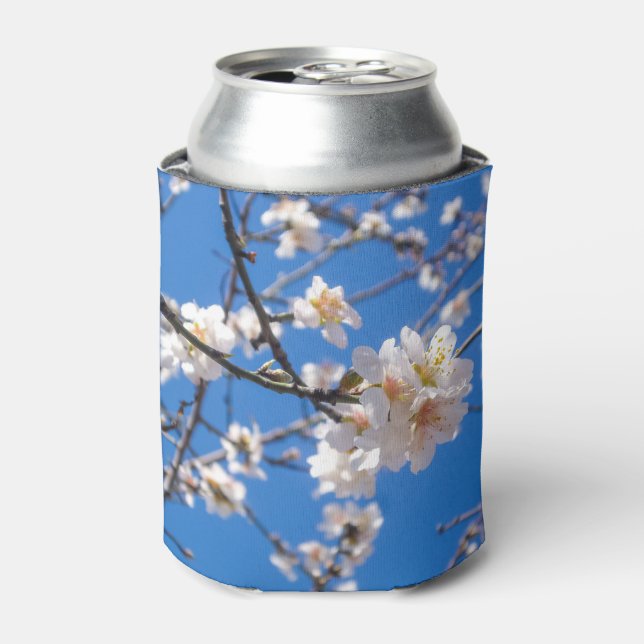 Tree of Flowers custom monogram can cooler (Can Front)