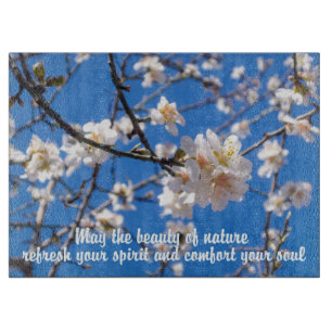 Tree of Flowers inspirational cutting board