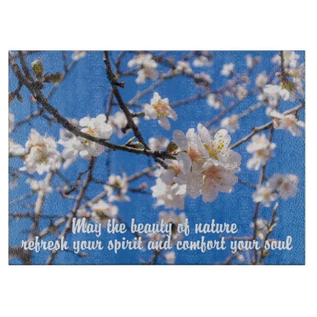 Tree of Flowers inspirational cutting board (Front)