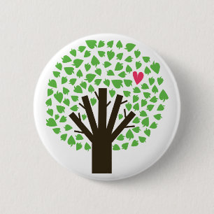 Tree of Hearts 6 Cm Round Badge