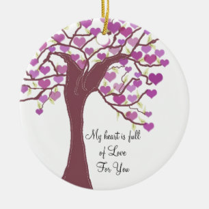 Tree of Hearts Ceramic Tree Decoration