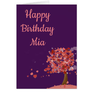 Tree of Hearts cute art hearts birthday name