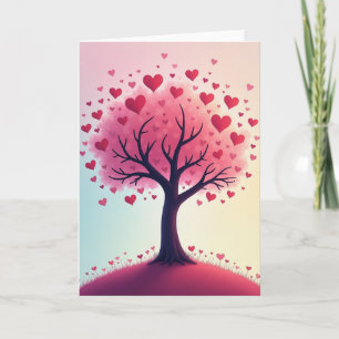 Tree Of Hearts Love Card