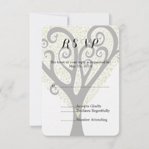 Tree of Hearts Wedding RSVP Card