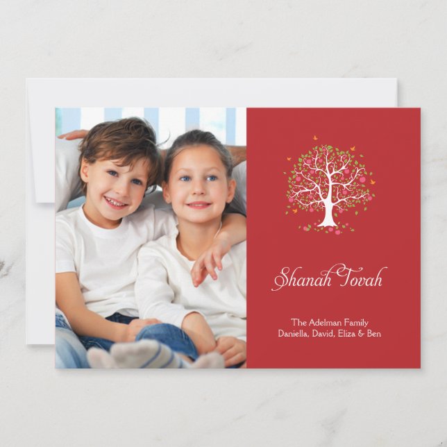 Tree of Hope Rosh Hashanah Photo Card (Front)