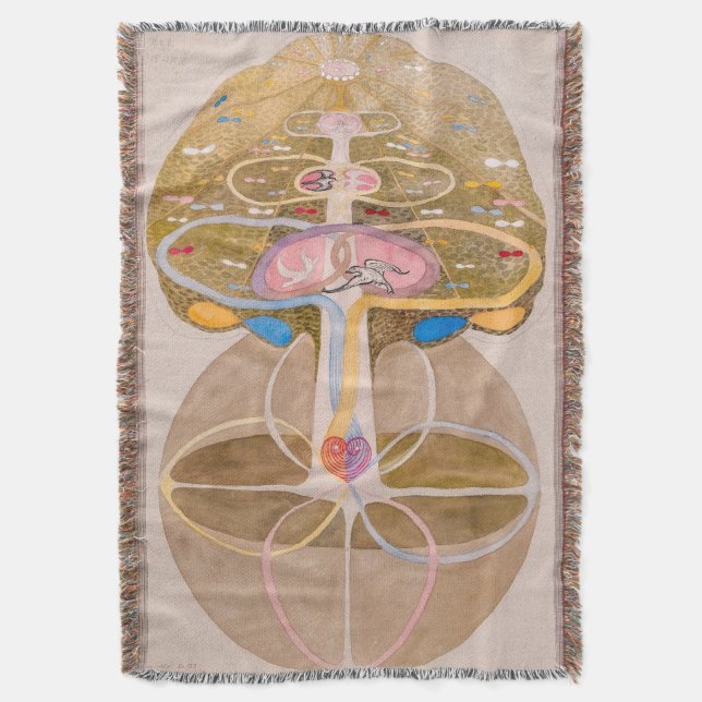 Tree of Knowledge No. 1 | Hilma af Klint | Throw Blanket (Front Vertical)
