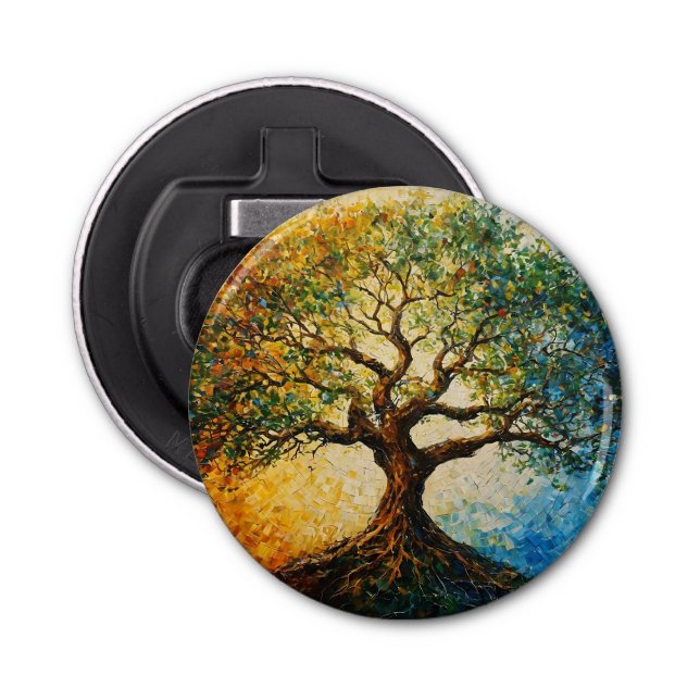 Tree of Knowledge - Oil Painting Bottle Opener (Front)