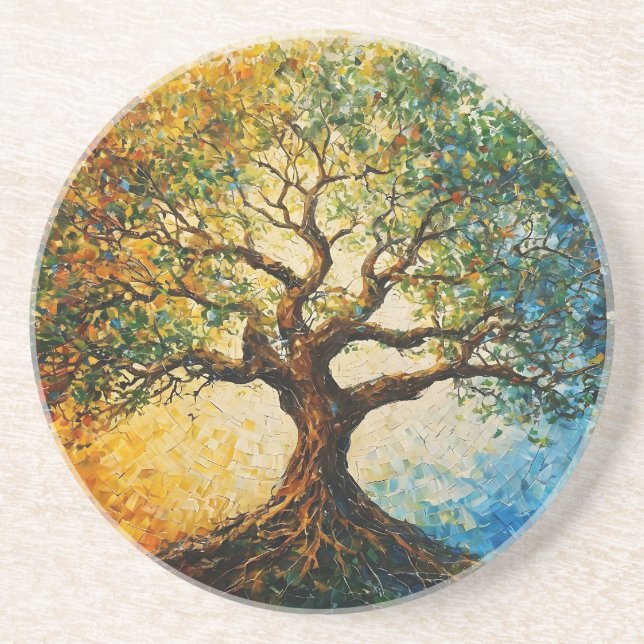 Tree of Knowledge - Oil Painting Coaster (Front)