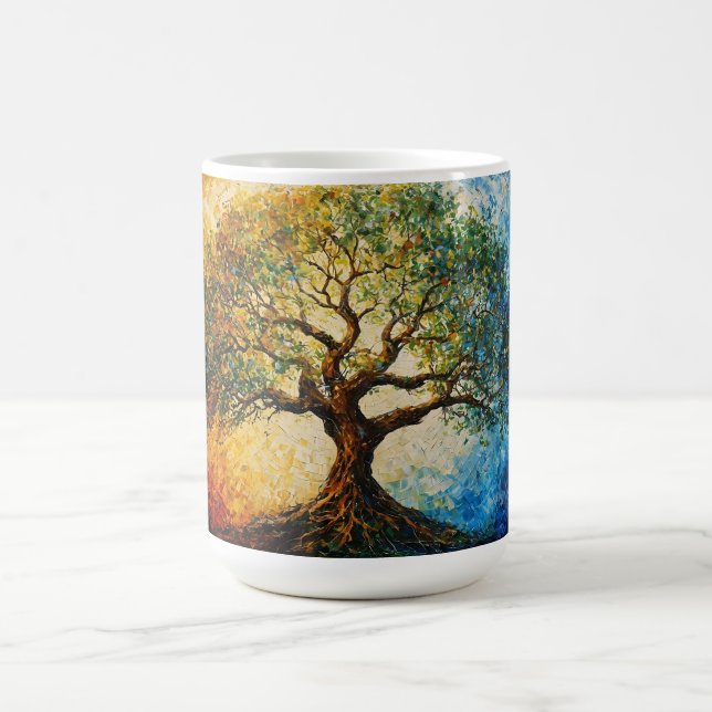 Tree of Knowledge - Oil Painting Coffee Mug (Center)