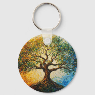 Tree of Knowledge - Oil Painting Key Ring