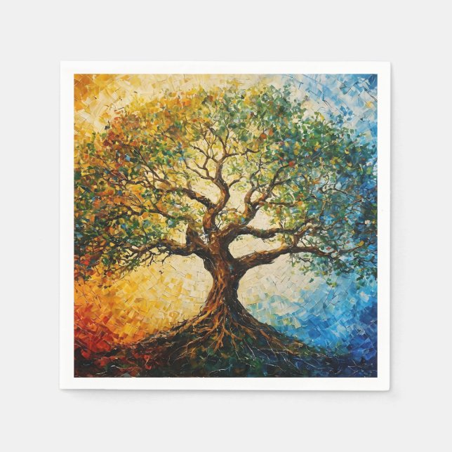 Tree of Knowledge - Oil Painting Napkin (Front)