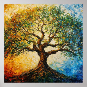 Tree of Knowledge - Oil Painting Poster