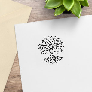 Tree of Life 1x1 Rubber Stamp