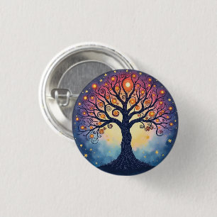TREE OF LIFE  3 CM ROUND BADGE